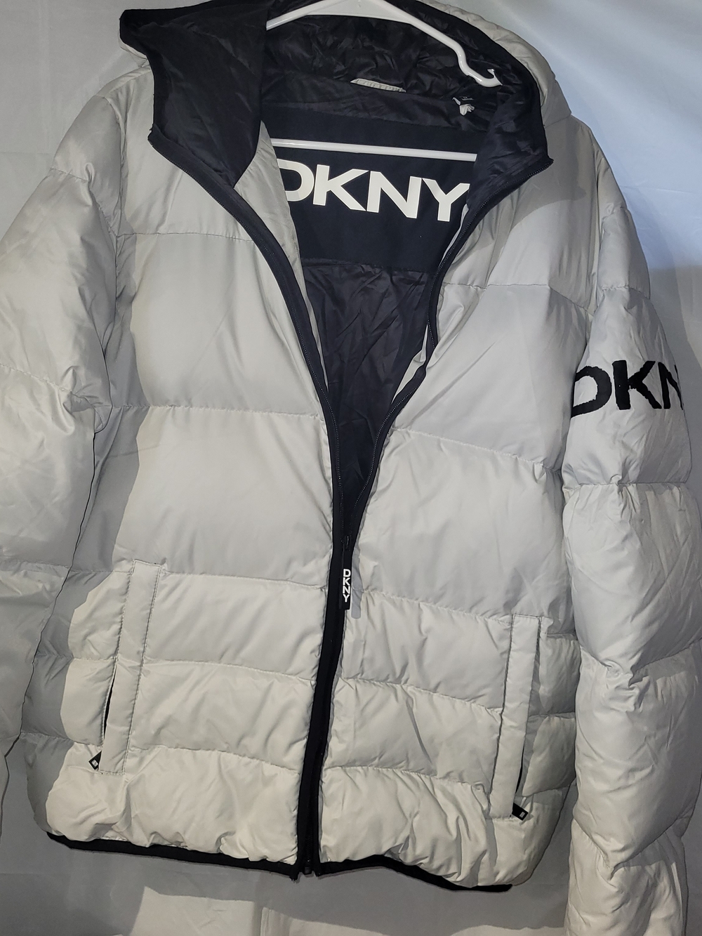 DKNY Men’s Light Gray Puffer Jacket